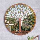 MirrorOutlet Chelsea Metal Round Shaped Decorative Colour Tree Garden Mirror 80cm x 80cm