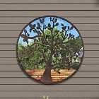 MirrorOutlet Chelsea Metal Round Shaped Decorative Tree Garden Mirror 80cm x 80cm