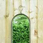 MirrorOutlet Harrogate Metal Oval Shaped With Hoops Decorative Garden Mirror 155cm x 31cm