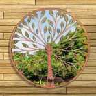 MirrorOutlet Harrogate Metal Circular Decorative Colour Tree Garden Mirror Outdoors 65cm x 65cm