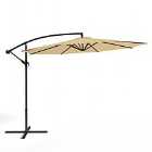 Livingandhome 3m Cantilever Garden Parasol Umbrella With Cross Base - Taupe