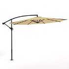 Livingandhome 3m Cantilever Garden Parasol Umbrella No Base - Taupe