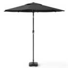 Livingandhome 3m Garden Parasol Patio Umbrella With Square Base - Black