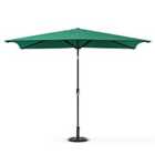 Livingandhome 2x3m Patio Traditional Parasol With Rose Base - Dark Green