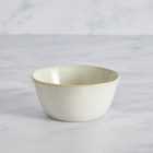 Amalfi Reactive Glaze Stoneware Dip Bowl, White