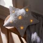Grey Light Up Star Cushion