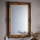 Geneva Rectangle Mirror, Gold 110x79cm 