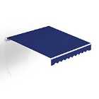 Living and Home Retractable Patio Awning Manual Sunshade 3.5 x 3m - Blue