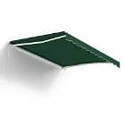 Living and Home Retractable Patio Awning Manual Sunshade 3.5 x 3m - Green