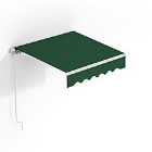 Living and Home Retractable Patio Awning 2 x 1.5m - Green