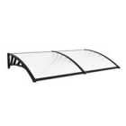 Living and Home Window Awning Front Door Canopy 190cm Black