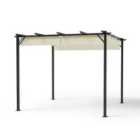Living and Home 3 x 3m Metal Pergola Gazebo with Canopy