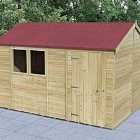 Forest Garden Timberdale T&G Pressure Treated 12x8 Reverse Apex Shed