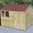 Forest Garden Timberdale T&G Pressure Treated 10x8 Reverese Apex Shed