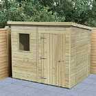 Forest Garden Timberdale T&G Pressure Treated 8x6 Pent Shed