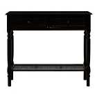 Interiors By Ph 2 Drawer Interiors By Ph Black Finish Console Table