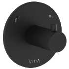 VitrA Origin Round Built-In 2 Way Concealed Shower Diverter Valve - Matt Black