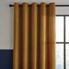 Elements Boucle with Recycled Yarn Old Gold Unlined Eyelet Curtains