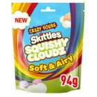 Skittles Squishy Cloudz Sour Sweets Fruit Flavoured Sweets Pouch Bag 94g