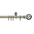 Little Black Book 25/28Mm Cage Finial Curtain Pole Brass 1.1-3M
