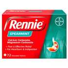 Rennie Spearmint Heartburn & Indigestion Relief Tablets 72 per pack