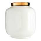 Premier Housewares Stellar Metallic Vase - White Porcelain Gold Trim