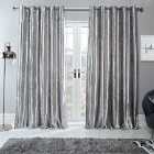 Sienna Curtains Silver Grey 66" Wide X 90" Drop