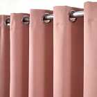 Dreamscene Eyelet Blackout Curtains Pair Of Thermal Ring Top Ready Made Luxury Blush Pink 66" Wide X 90" Drop