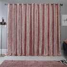 Sienna Crushed Velvet Curtains Pair Of Eyelet Ring Top Fully Lined Ready Made Blush Pink 66" Wide X 54" Drop