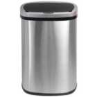Glamhaus Sensor Bin 60 Litre For Kitchen - Brushed Stainless Steel With Power Adaptor Or Battery Operated