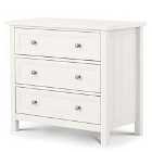 Julian Bowen Maine 3 Drawer Wide Chest Of Drawers Surf White
