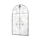 Mirroroutlet Hoem & Garden Metal Arch Shaped Decorative Window Opening Garden Mirror 102Cm X 61Cm