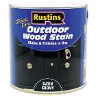 Rustins Outdoor Wood Stain - Ebony - 2.5L