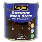 Rustins Outdoor Wood Stain - Dark Oak - 2.5L
