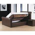 Caxton PU Faux Leather King Bed Brown