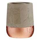 Premier Housewares Toothbrush Holder, Neptune, Copper and Concrete