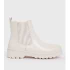 Girls Off White Chunky Cleated Chelsea Boots