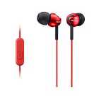 Sony EX110 In-ear Headphones And Mic Red