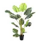 Greenbrokers Artificial Tropical Monstera Tree In Black Pot 150Cm/60In