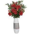 Greenbrokers Artificial Red Flower Bouquet With Roses Elderflower Berries & Greenery