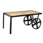 IH Design Upcycled Industrial Vintage Mintis Cart Coffee Table