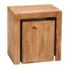 IH Design Dakota Light Mango Wood Cubed Nest Of 2 Tables