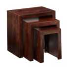 IH Design Dakota Mango Wood Nest Of 3 Tables