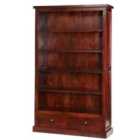 IH Design Maharani Dark Wood Large Bookcase With Drawers