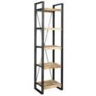 IH Design Upcycled Industrial Mintis Narrow Open Bookcase