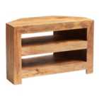 IH Design Dakota Light Mango Wood Corner TV Cabinet