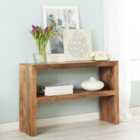 IH Design Dakota Light Mango Wood Console Table With Shelf