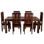 IH Design Dakota Mango Wood Large 6-8 Seater Dining Table 6Ft (180Cm)