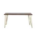 IH Design Rectangular 6 Seater Dining Table Dallas Dark Mango Wood