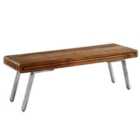 IH Design Retro Wood & Metal Dining Bench